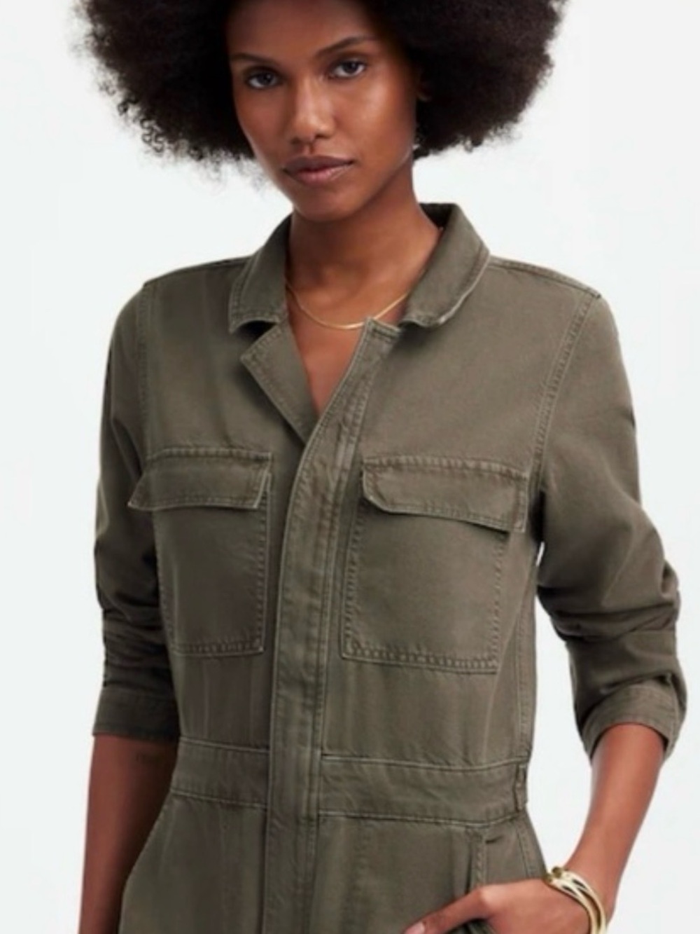 Madewell Jumpsuit Extra Small XS full Zip Long Sleeve